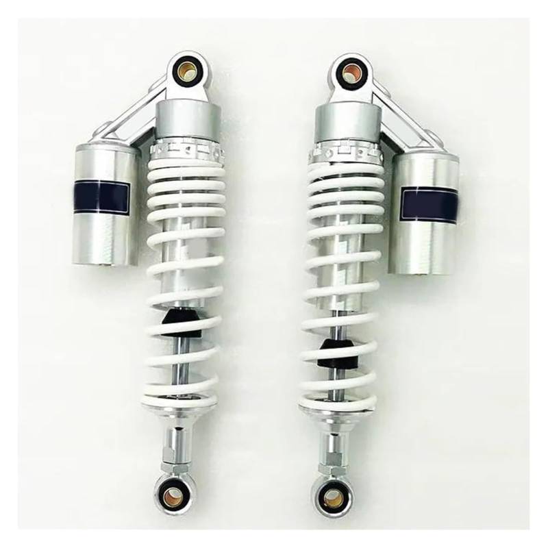 Motorrad Stoßdämpfer Hinten Für S&uzuki Motorrad-Stoßdämpfer Universal Chrom 7mm Feder 320mm 330mm Motorrad-Stoßdämpfer(320mm White) von UTONGMU