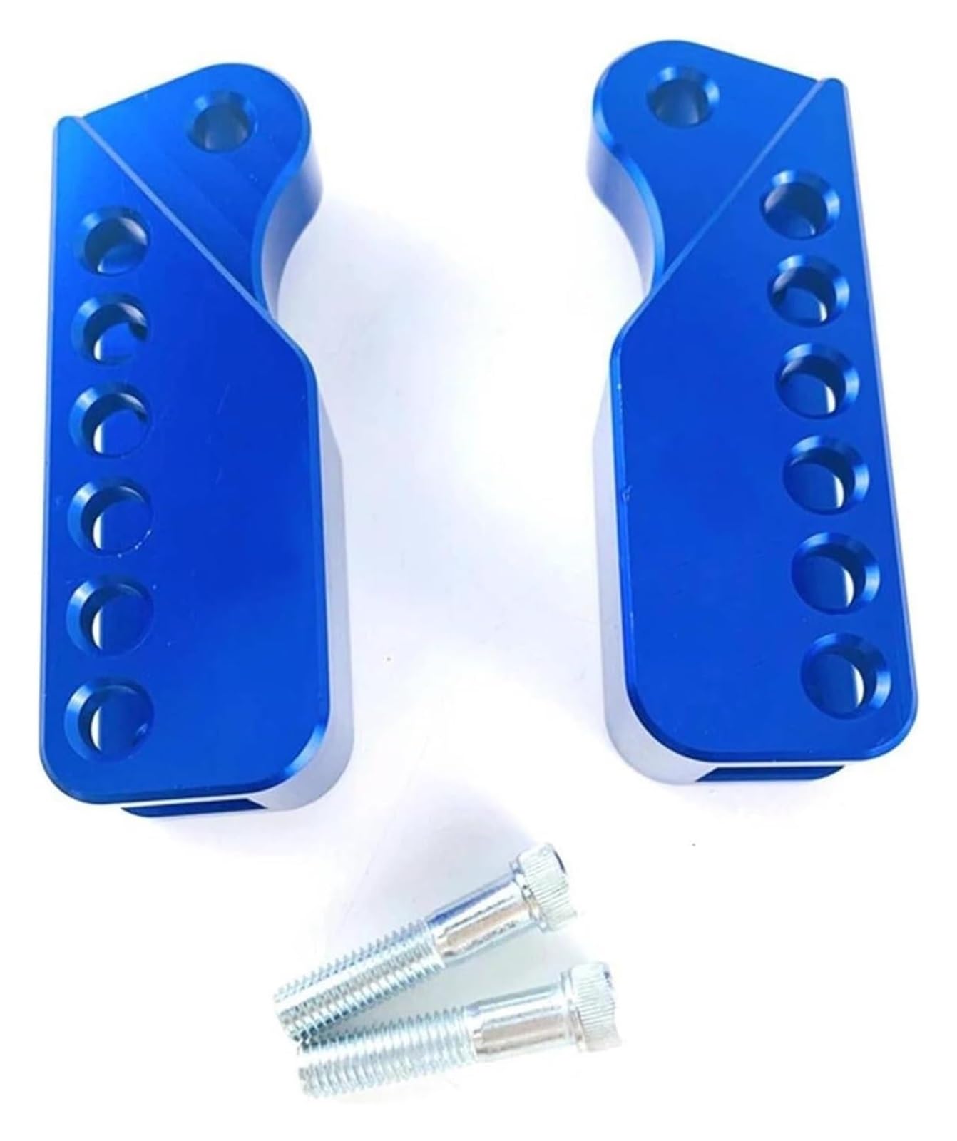 Motorrad Stoßdämpfer Hinten Für S&uzuki Scooter Motorrad-Hinterrad-Stoßdämpfer Rückwärtsadapter Erhöhung Refit Universal-Motorrad-Hinterrad-Stoßdämpfer(Blue 6 Holes 1pair) von UTONGMU