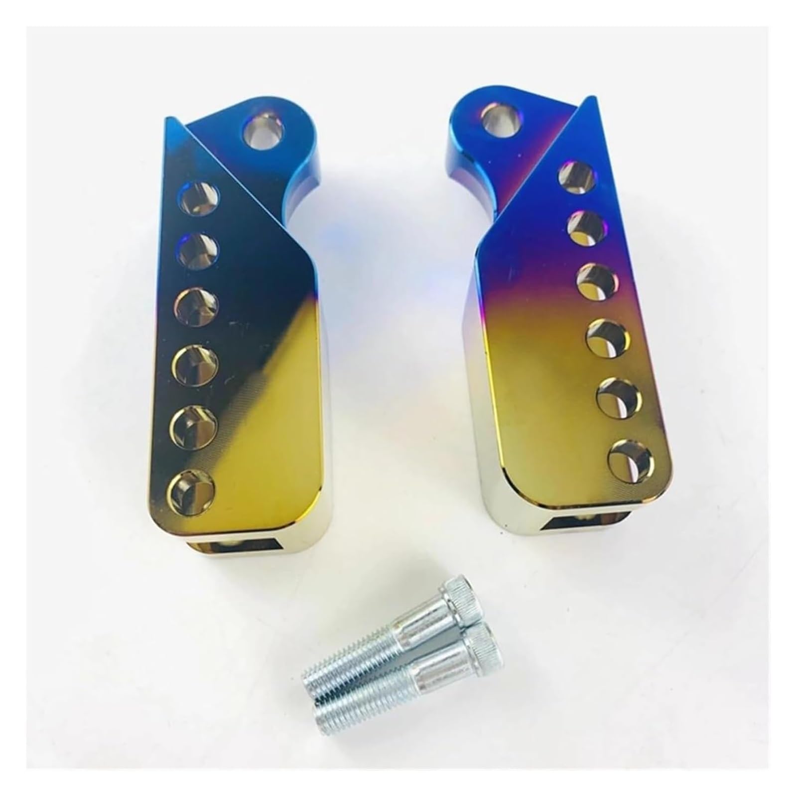 Motorrad Stoßdämpfer Hinten Für S&uzuki Scooter Motorrad-Hinterrad-Stoßdämpfer Rückwärtsadapter Erhöhung Refit Universal-Motorrad-Hinterrad-Stoßdämpfer(Burnt Blue 1pair) von UTONGMU