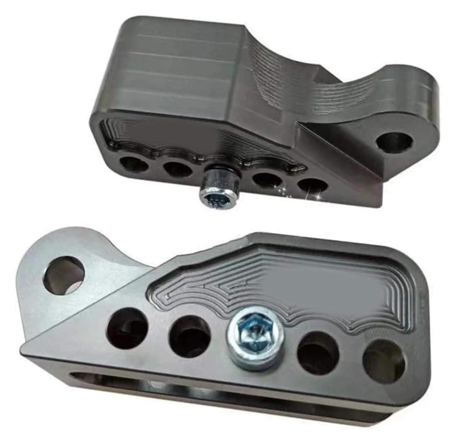 Motorrad Stoßdämpfer Hinten Für S&uzuki Scooter Motorrad-Hinterrad-Stoßdämpfer Rückwärtsadapter Erhöhung Refit Universal-Motorrad-Hinterrad-Stoßdämpfer(Gray 5 Holes 1pair) von UTONGMU
