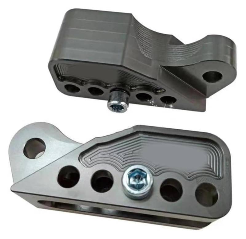 Motorrad Stoßdämpfer Hinten Für S&uzuki Scooter Motorrad-Hinterrad-Stoßdämpfer Rückwärtsadapter Erhöhung Refit Universal-Motorrad-Hinterrad-Stoßdämpfer(Gray 5 Holes 1pair) von UTONGMU