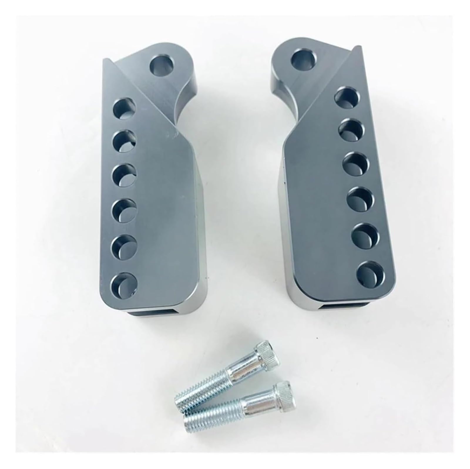 Motorrad Stoßdämpfer Hinten Für S&uzuki Scooter Motorrad-Hinterrad-Stoßdämpfer Rückwärtsadapter Erhöhung Refit Universal-Motorrad-Hinterrad-Stoßdämpfer(Gray 6 Holes 1pair) von UTONGMU