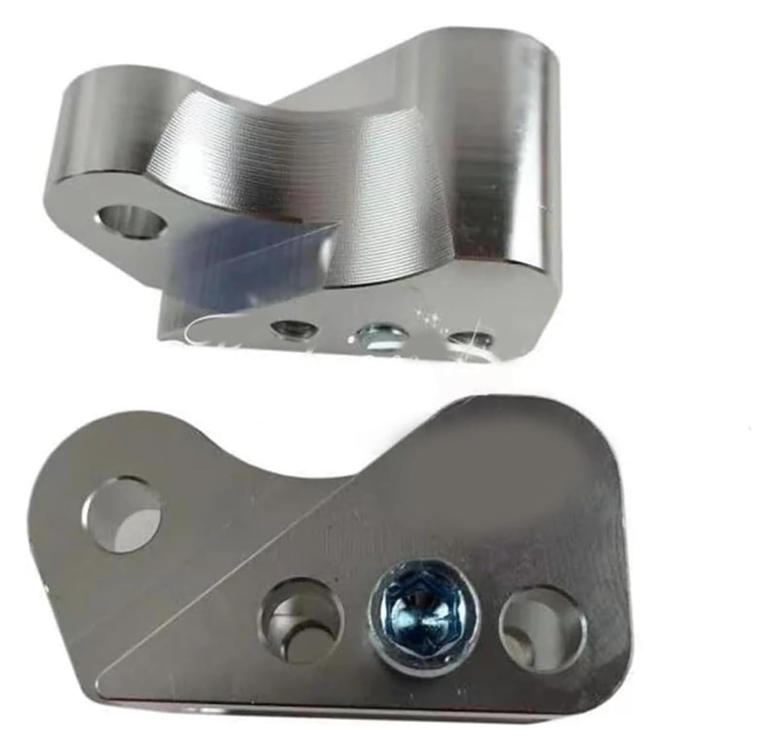 Motorrad Stoßdämpfer Hinten Für S&uzuki Scooter Motorrad-Hinterrad-Stoßdämpfer Rückwärtsadapter Erhöhung Refit Universal-Motorrad-Hinterrad-Stoßdämpfer(Silver 3 Holes 1pair) von UTONGMU