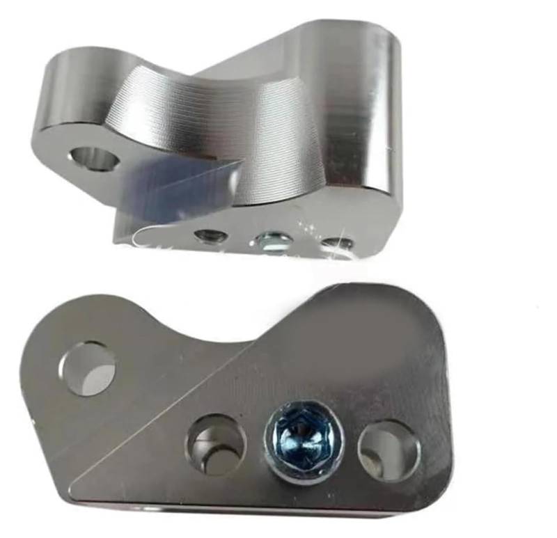 Motorrad Stoßdämpfer Hinten Für S&uzuki Scooter Motorrad-Hinterrad-Stoßdämpfer Rückwärtsadapter Erhöhung Refit Universal-Motorrad-Hinterrad-Stoßdämpfer(Silver 3 Holes 1pair) von UTONGMU