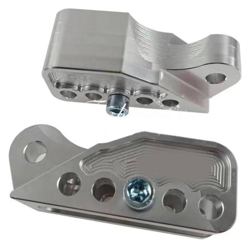 Motorrad Stoßdämpfer Hinten Für S&uzuki Scooter Motorrad-Hinterrad-Stoßdämpfer Rückwärtsadapter Erhöhung Refit Universal-Motorrad-Hinterrad-Stoßdämpfer(Silver 5 Holes 1pair) von UTONGMU