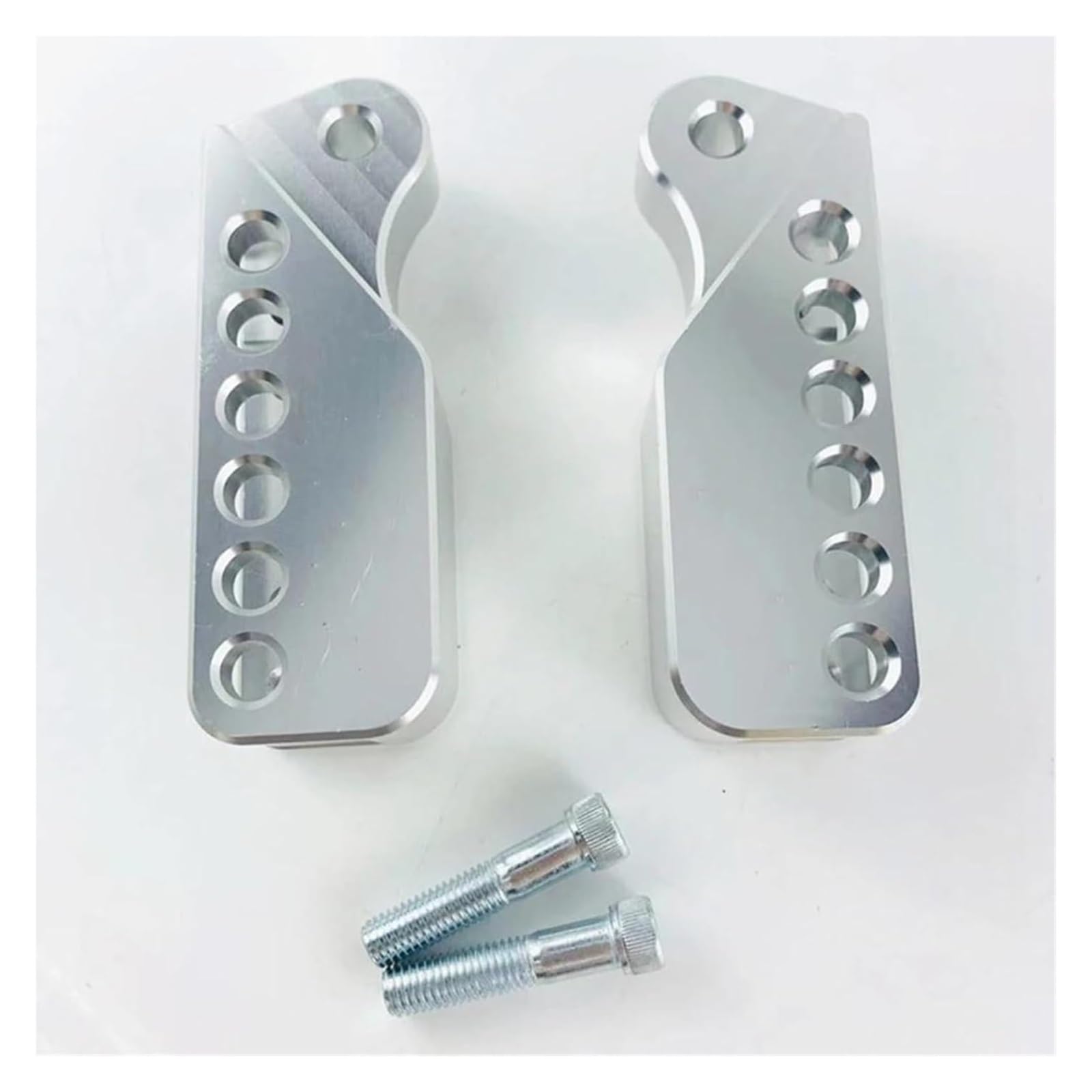 Motorrad Stoßdämpfer Hinten Für S&uzuki Scooter Motorrad-Hinterrad-Stoßdämpfer Rückwärtsadapter Erhöhung Refit Universal-Motorrad-Hinterrad-Stoßdämpfer(Silver 6 Holes 1pair) von UTONGMU