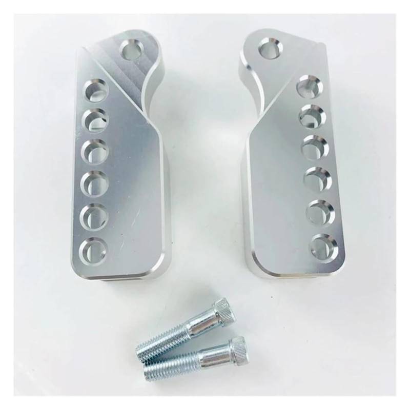 Motorrad Stoßdämpfer Hinten Für S&uzuki Scooter Motorrad-Hinterrad-Stoßdämpfer Rückwärtsadapter Erhöhung Refit Universal-Motorrad-Hinterrad-Stoßdämpfer(Silver 6 Holes 1pair) von UTONGMU