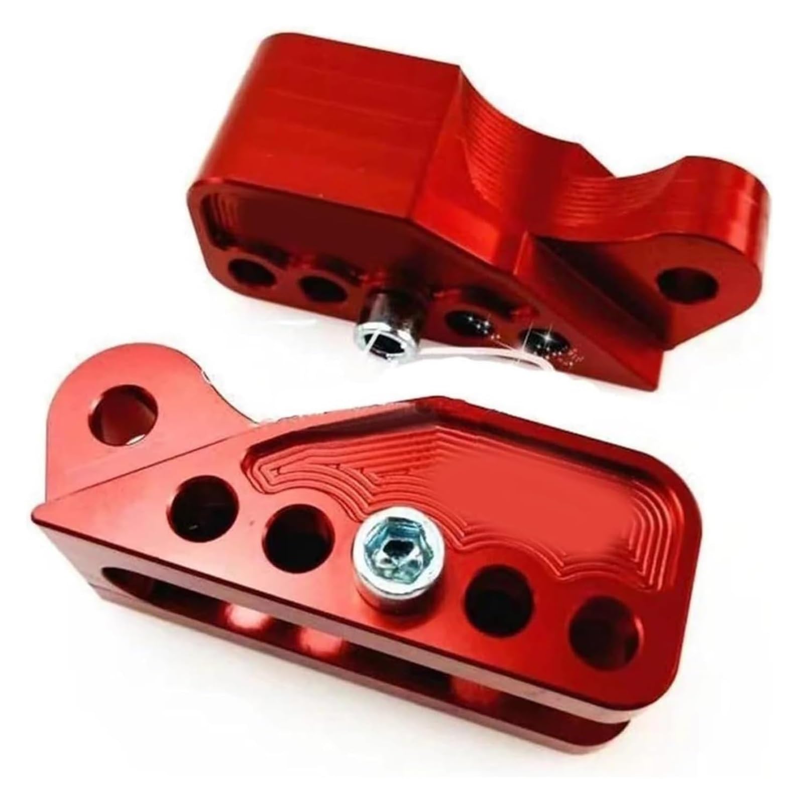 Motorrad Stoßdämpfer Hinten Für Y&amaha Für RSZ Für Jog Für BWS Roller Motorrad Hinterer Stoßdämpfer Rückwärtsadapter Erhöhung Refit(Red 5 Holes 1pair) von UTONGMU