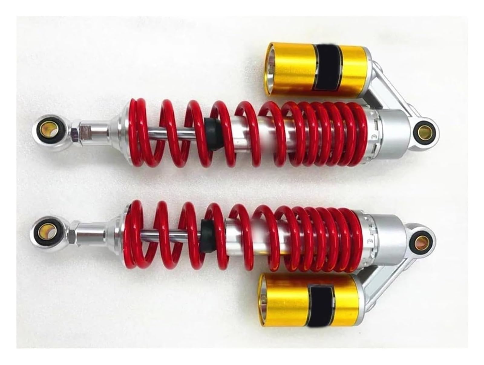 Motorrad Stoßdämpfer Hinten Für Y&amaha Motorrad-Stoßdämpfer 350MM 8mm Feder Motorrad-Stoßdämpfer Motorrad-Hinterrad-Stoßdämpfer(Red Silver) von UTONGMU