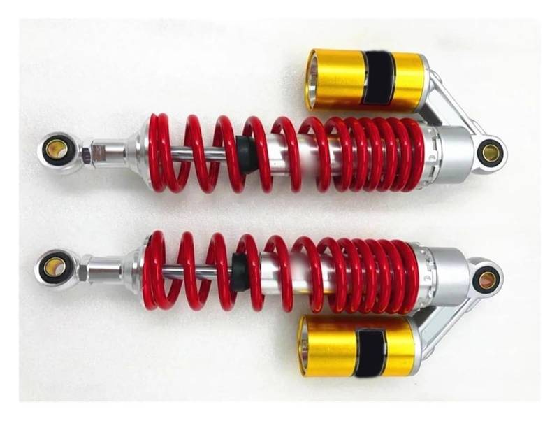 Motorrad Stoßdämpfer Hinten Für Y&amaha Motorrad-Stoßdämpfer 350MM 8mm Feder Motorrad-Stoßdämpfer Motorrad-Hinterrad-Stoßdämpfer(Red Silver) von UTONGMU