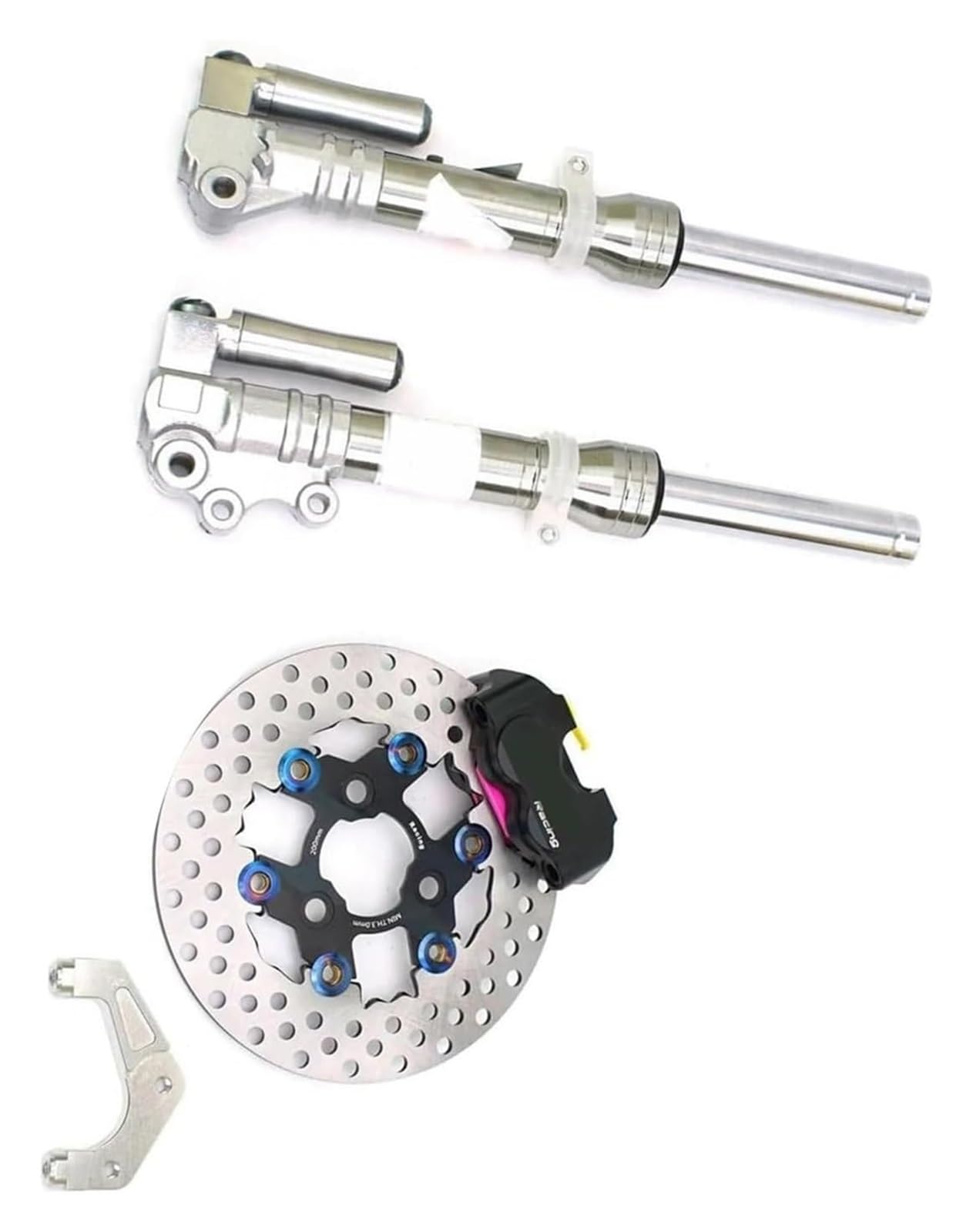 Motorrad Stoßdämpfer Hinten Für Y&amaha RSZ Froce Jog Fuxi Little Turtle King 360MM 27 Kern Motorrad Vorderradgabel Stoßdämpfer Hinterrad Stoßdämpfer(200 Black Kit) von UTONGMU
