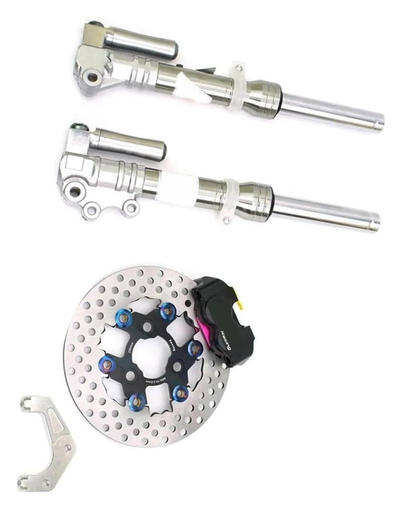 Motorrad Stoßdämpfer Hinten Für Y&amaha RSZ Froce Jog Fuxi Little Turtle King 360MM 27 Kern Motorrad Vorderradgabel Stoßdämpfer Hinterrad Stoßdämpfer(200 Black Kit) von UTONGMU