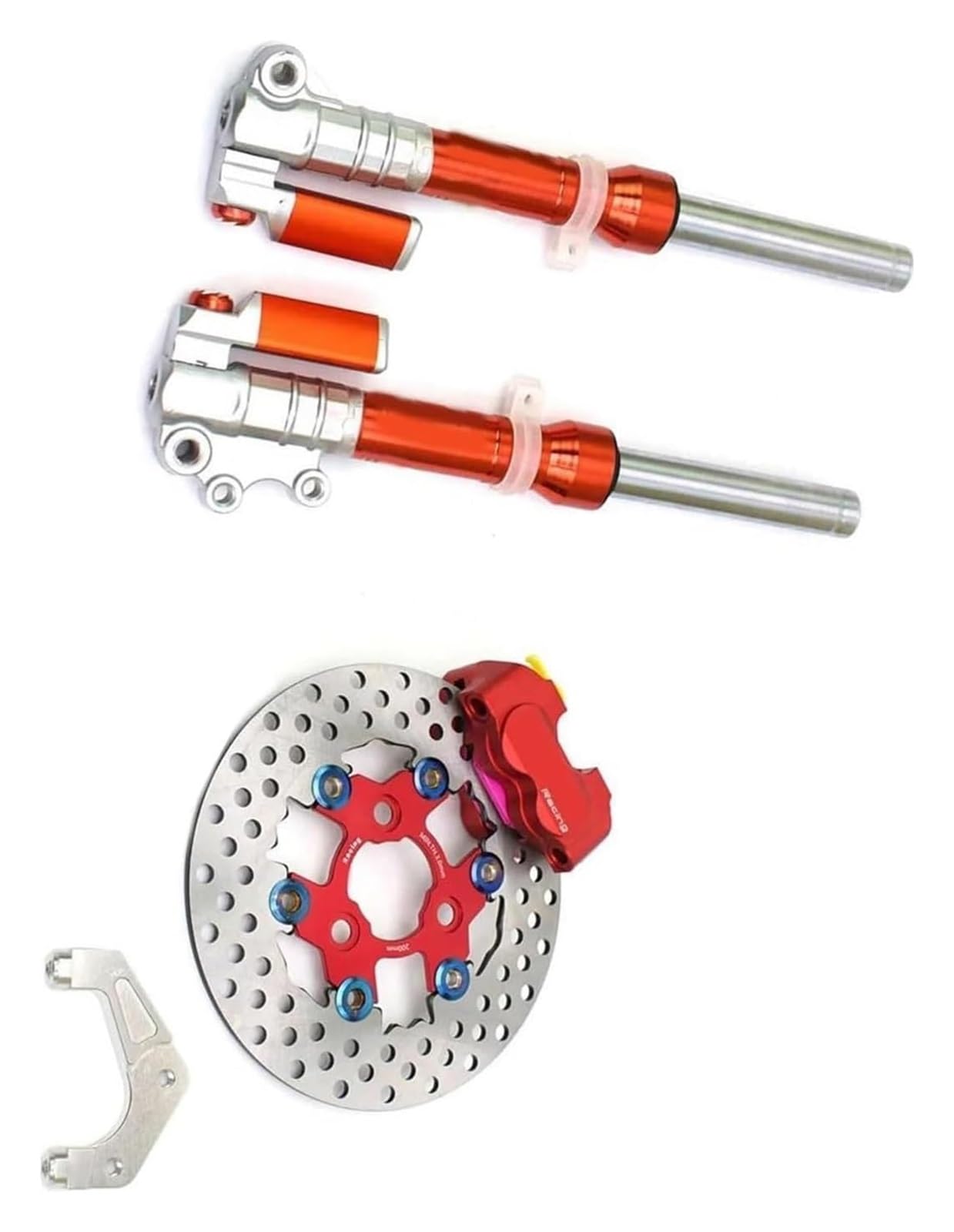 Motorrad Stoßdämpfer Hinten Für Y&amaha RSZ Froce Jog Fuxi Little Turtle King 360MM 27 Kern Motorrad Vorderradgabel Stoßdämpfer Hinterrad Stoßdämpfer(200 Red Kit) von UTONGMU