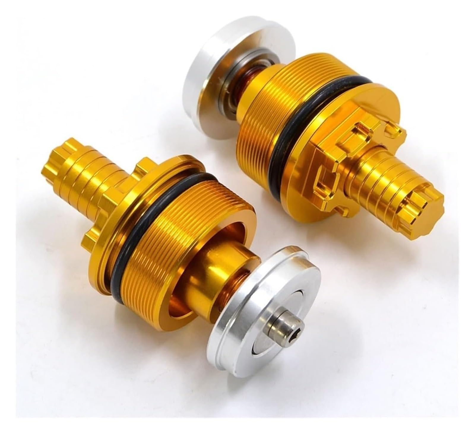 Motorrad Stoßdämpfer Hinten Für Y&amaha YZF R25 2013-2018 MT07 MT 07 Vorderradgabel Vorspannungseinstellung Schrauben Kappenzubehör Vordere Stoßdämpferschraube(Gold) von UTONGMU