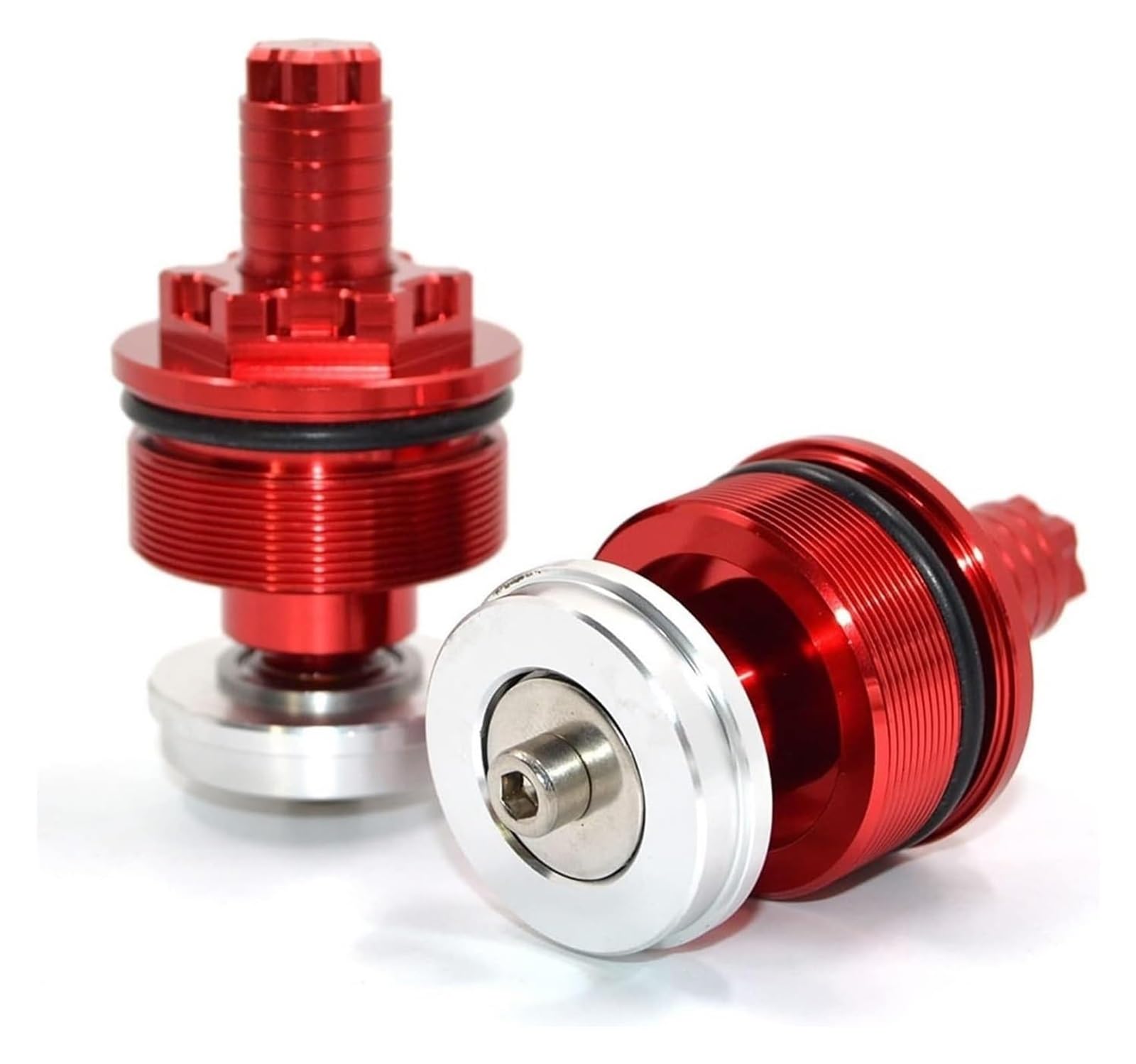 Motorrad Stoßdämpfer Hinten Für Y&amaha YZF R25 2013-2018 MT07 MT 07 Vorderradgabel Vorspannungseinstellung Schrauben Kappenzubehör Vordere Stoßdämpferschraube(Red) von UTONGMU