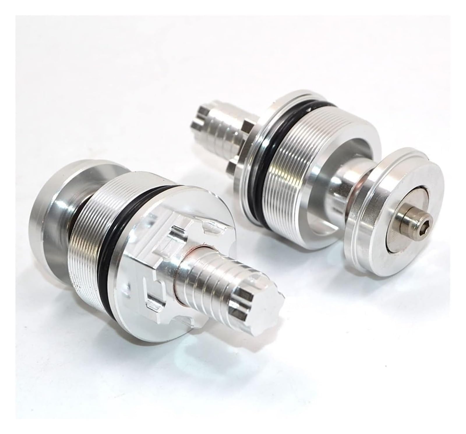 Motorrad Stoßdämpfer Hinten Für Y&amaha YZF R25 2013-2018 MT07 MT 07 Vorderradgabel Vorspannungseinstellung Schrauben Kappenzubehör Vordere Stoßdämpferschraube(Silver) von UTONGMU
