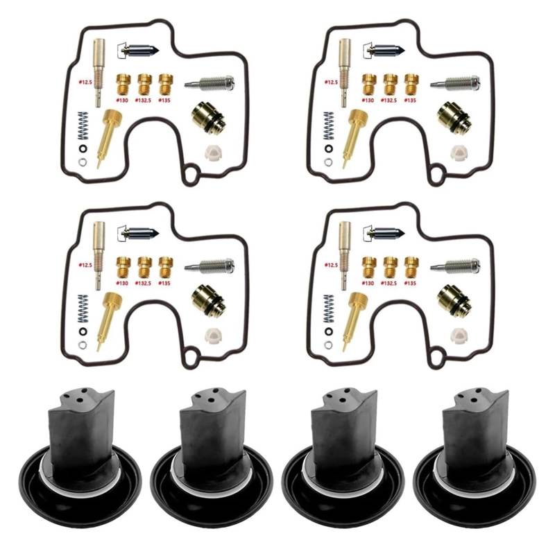 Vergaser Membran Reparatursatz Für Suzuki GSX-R600 GSXR600 W/X/Y 1997-2000 Motorrad Vergaser Reparatur Rebuild Teile Kolben Membran Kit(X6) von UTONGMU