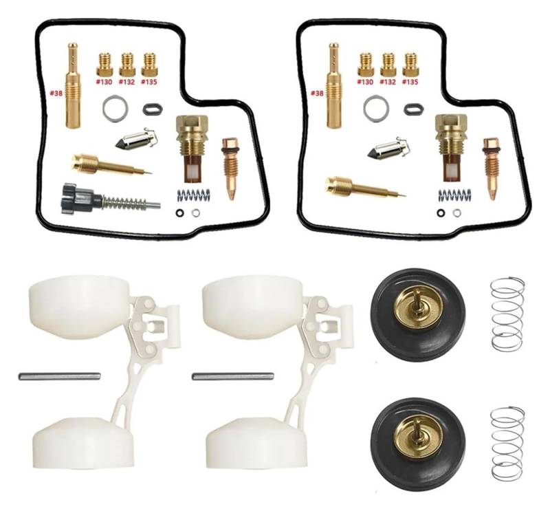 Vergaser Membran Reparatursatz Für TRANSALP 650 XL650 XL650V RD10 RD11 2000-2007 Motorrad Carb Vergaser Rebuild Reparatur Teile Ersatz(Color 1) von UTONGMU