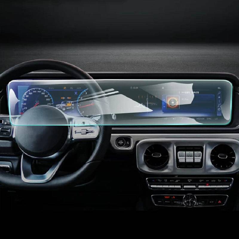 UTOYA Auto-Navigation, gehärtetes Glas, Auto-Armaturenbrett-Displayschutz, LCD-Display-Folie, passend für Mercedes Benz G-Klasse 2018–2023 von UTOYA