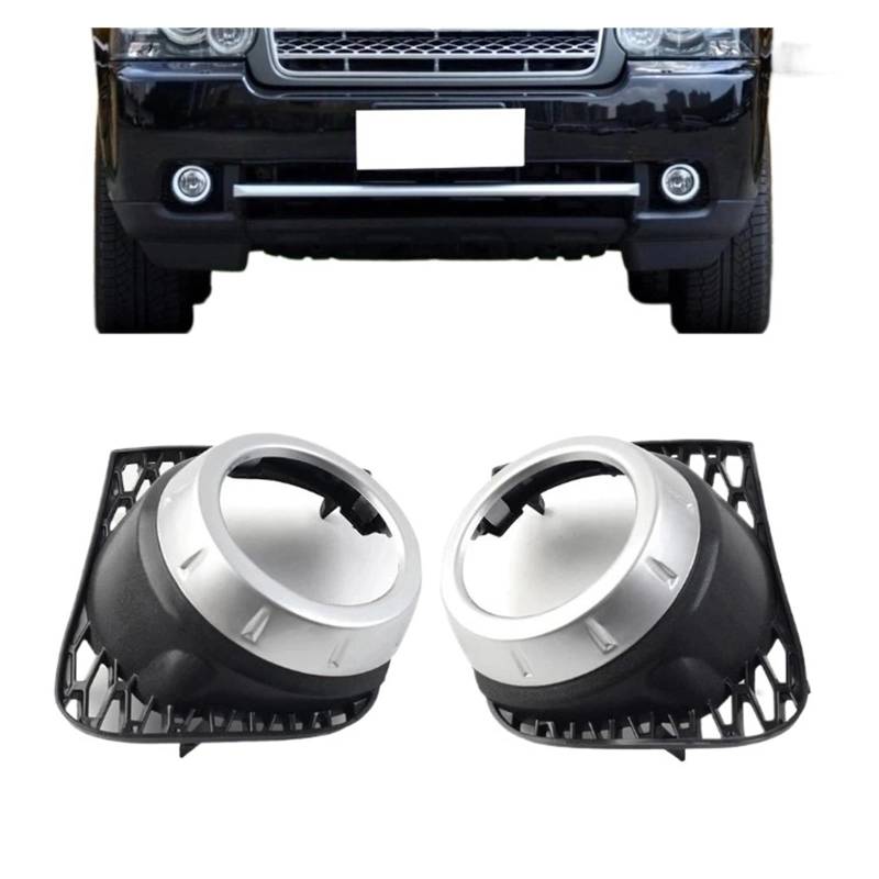 UTSKWD 1 Paar Auto-Nebelscheinwerfer-Grill, Nebelscheinwerferrahmen, Blendenabdeckung, Dekoration links + rechts | Kompatibel mit Land Rover Range Rover 2010 2011 2012 von UTSKWD