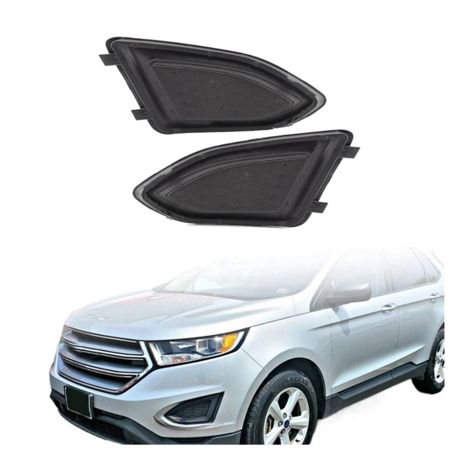 UTSKWD 1 Paar Blende for Nebelscheinwerferabdeckung der vorderen Stoßstange FT4Z-17B814-AA FT4Z-17B814-AB, kompatibel mit Ford Edge 2015–2018 FO1039177 FO1038177 von UTSKWD
