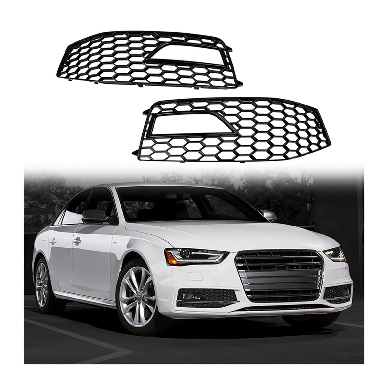 UTSKWD 1 Paar Nebelscheinwerfergitter 8K0 807681 L 8K0 807682 M, kompatibel mit Audi A4 S-Linie S4 2013 2014 2015 UTSKWD 1 Paar Nebelscheinwerfergitter 8K0 807681 L 8K0 807682 M, kompatibel mit Audi A4 S-Linie S4 2013 2014 2015 von UTSKWD