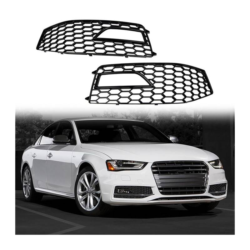 UTSKWD 1 Paar Nebelscheinwerfergitter 8K0 807681 L 8K0 807682 M, kompatibel mit Audi A4 S-Linie S4 2013 2014 2015 von UTSKWD