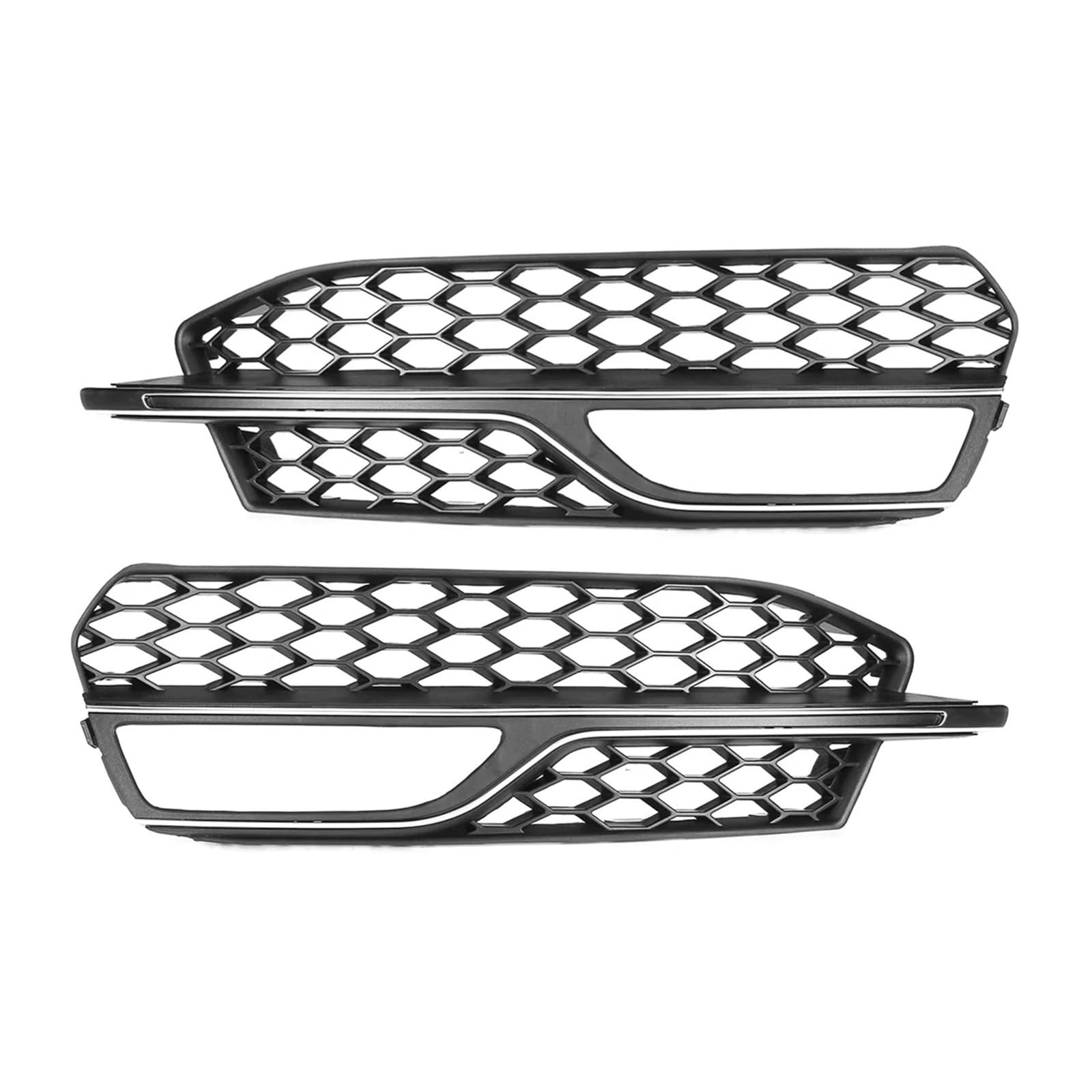 UTSKWD 1 Paar Nebelscheinwerfergitter for die Frontstoßstange 8V3807682L 8V3807682G, kompatibel mit Audi A3 S-Line S3 2014 2015 2016(Chrome Silver) von UTSKWD