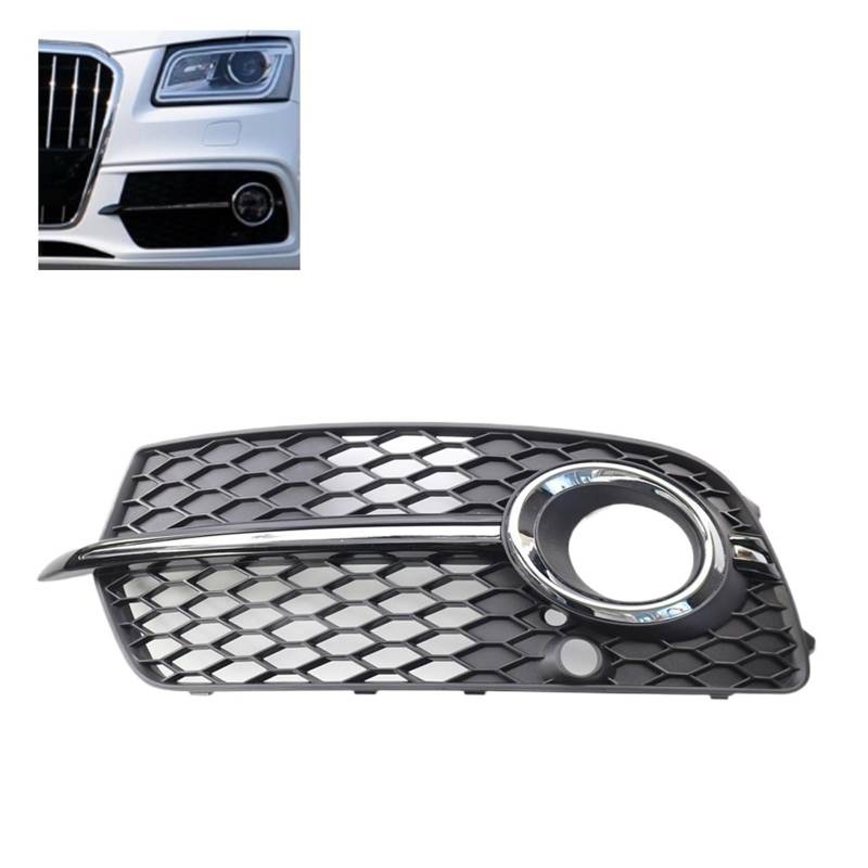 UTSKWD 1 Stück Chromverkleidung for Nebelscheinwerfergrill | Kompatibel mit Audi Q5 S-Line 2013 2014 2015 2016 2017 8R0807681S | 8R0807682N(1Pcs left) von UTSKWD