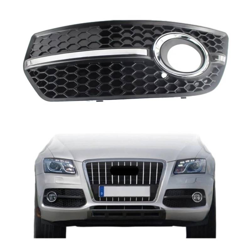 UTSKWD 1x Auto ABS Frontstoßstangengrill Nebelscheinwerfer Lampenabdeckungen Dekorationsleiste | Kompatibel mit Audi Q5 2009-2011 8R0807681A | 8R0807682A(Left) von UTSKWD
