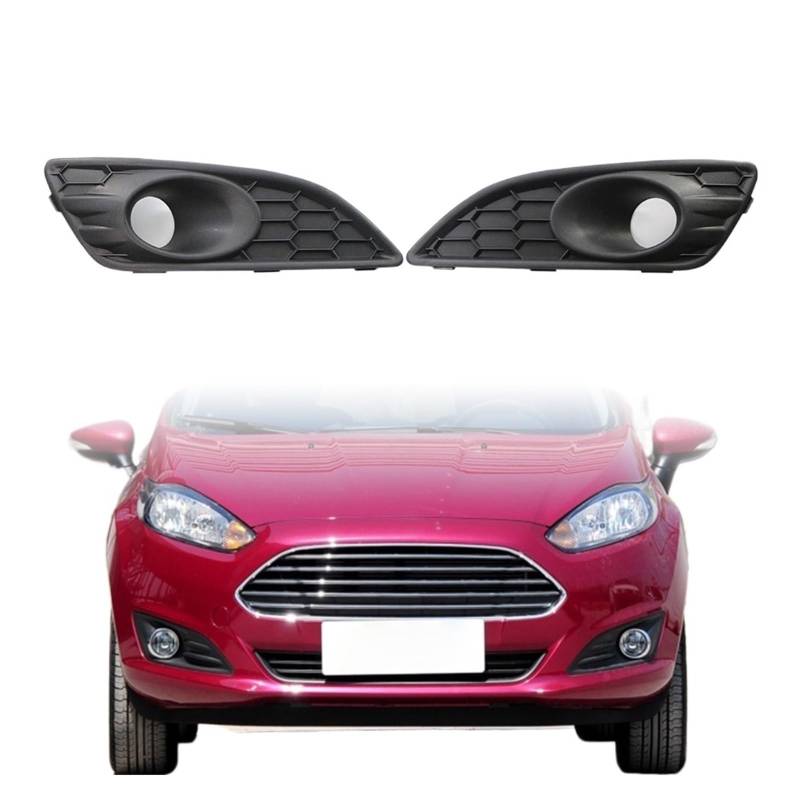 UTSKWD 2 Stück Auto-Frontstoßstangengitter, Ersatz for Nebelscheinwerfer, Lampenabdeckung | Kompatibel mit Ford Fiesta 2012 2013 2014 2015 2016, ABS-Kunststoff von UTSKWD