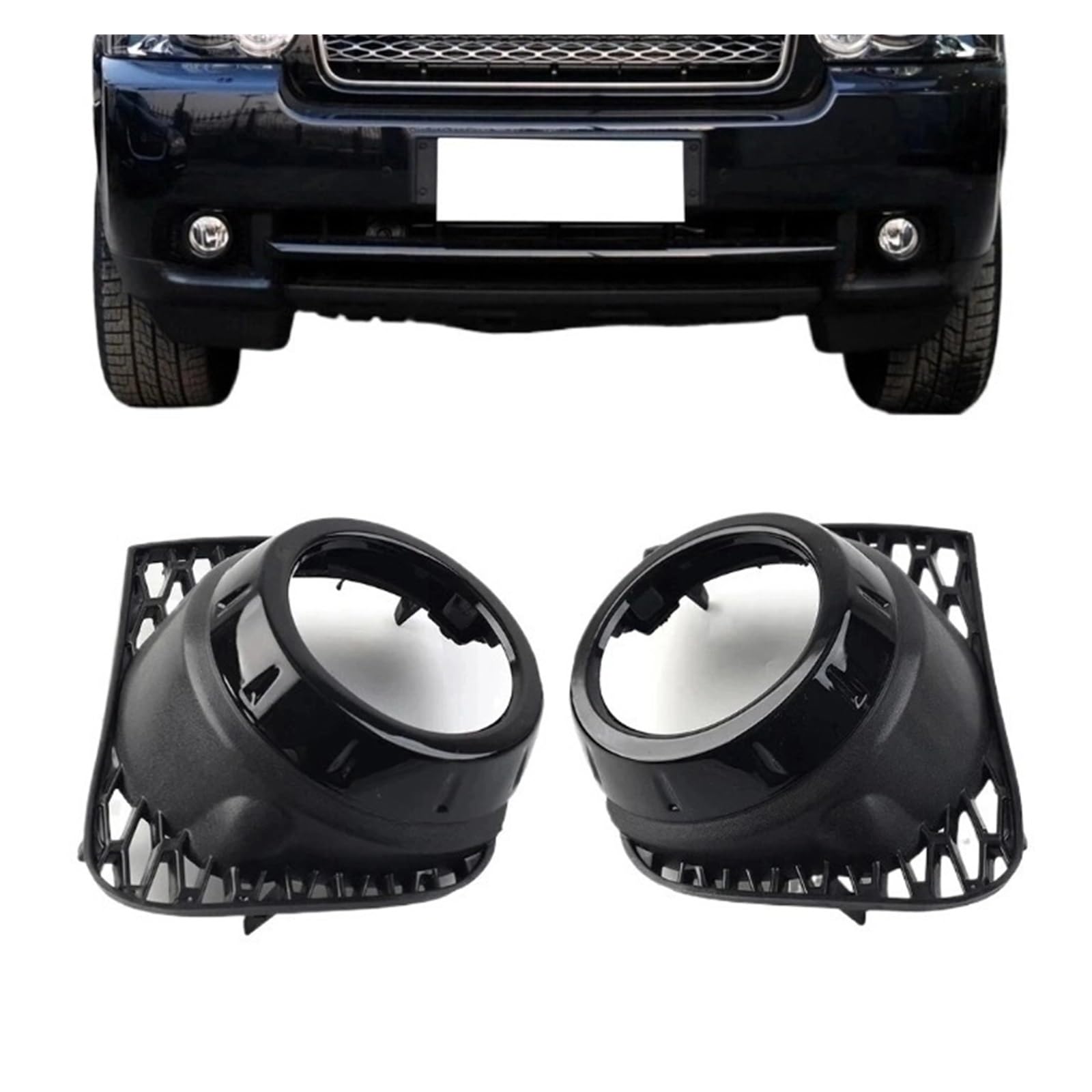 UTSKWD 2 Stück schwarze Nebelscheinwerfer-Grillabdeckung for Nebelscheinwerferrahmen | Kompatibel mit Land Rover Range Rover 2010 2011 2012 LR018245 LR018234 UTSKWD 2 Stück schwarze Nebelscheinwerfer-Grillabdeckung for Nebelscheinwerferrahmen | Kompatibel mit Land Rover Range Rover 2010 2011 2012 LR018245 LR018234 von UTSKWD