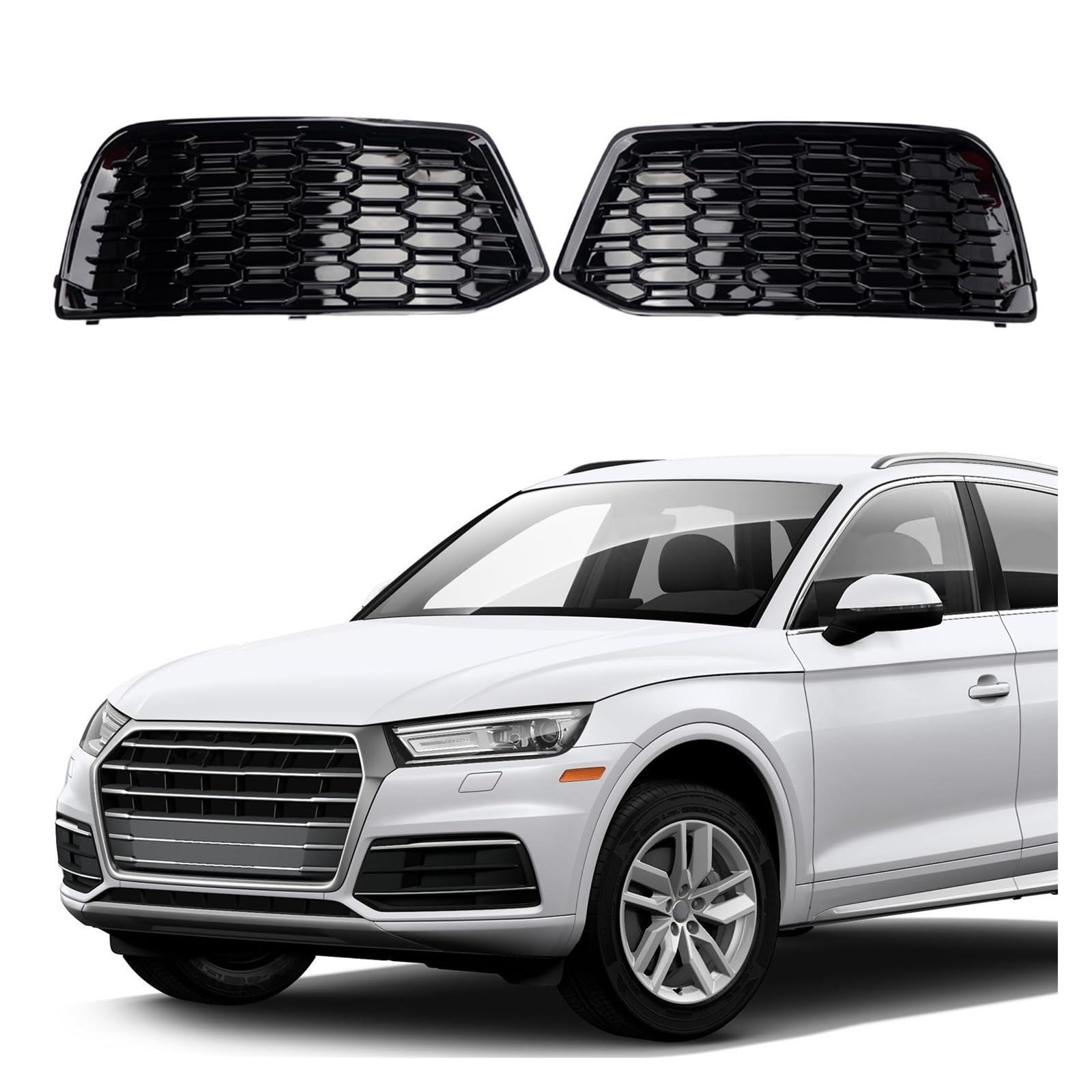 UTSKWD 2X Front Side Grille Unteren Net Schwarz 80A807680D 80A807679D, Kompatibel Mit Audi Q5 2018-2020 UTSKWD 2X Front Side Grille Unteren Net Schwarz 80A807680D 80A807679D, Kompatibel Mit Audi Q5 2018-2020 von UTSKWD