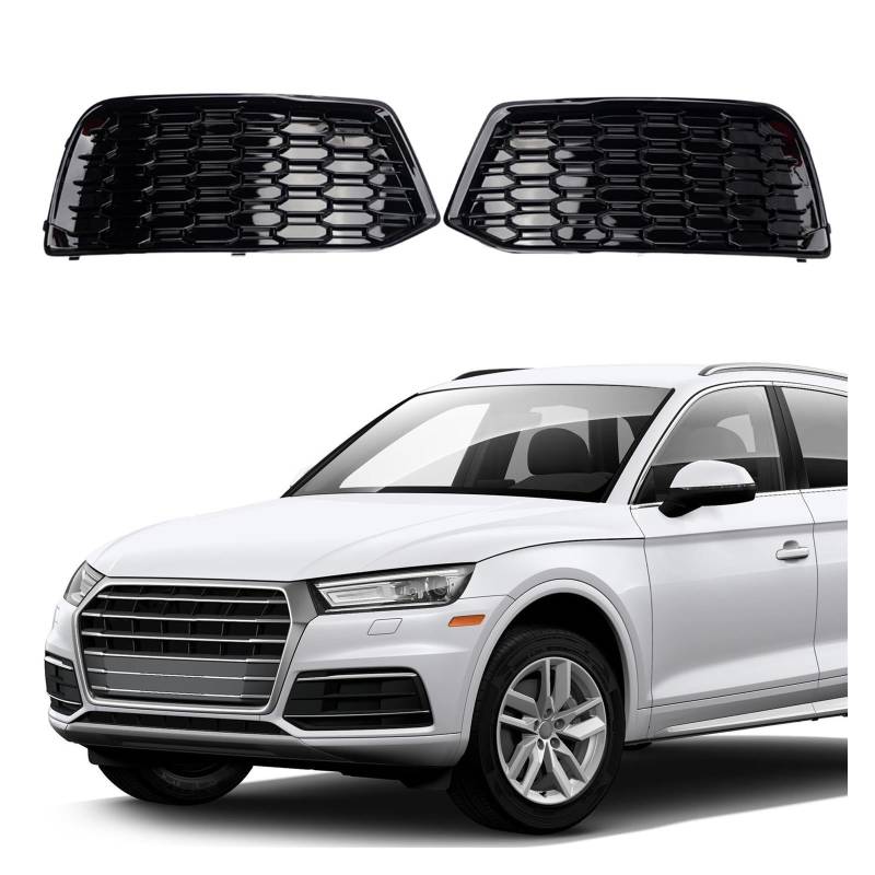 UTSKWD 2X Front Side Grille Unteren Net Schwarz 80A807680D 80A807679D, Kompatibel Mit Audi Q5 2018-2020 von UTSKWD