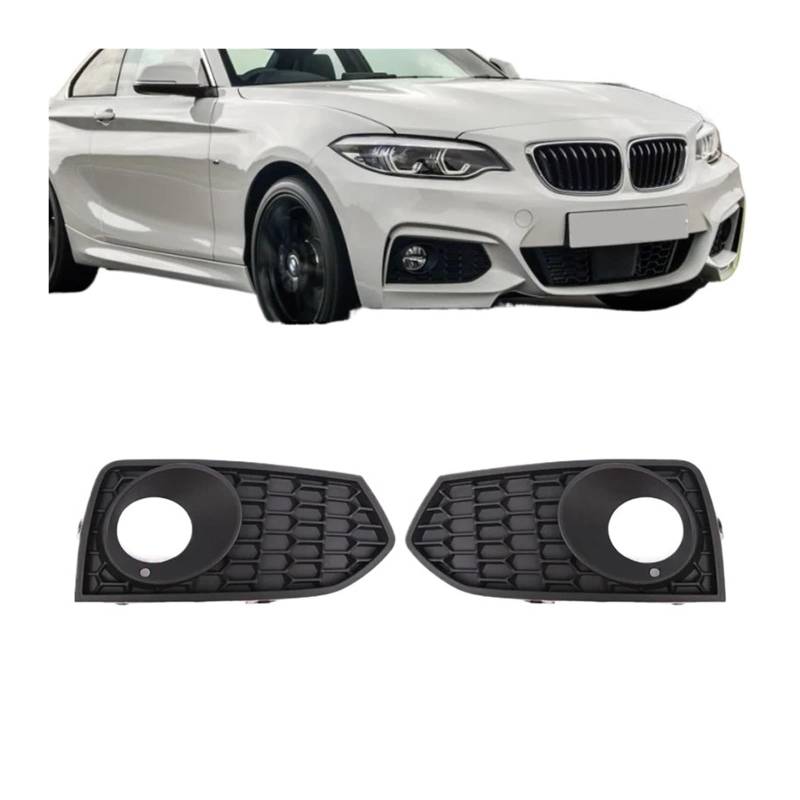 UTSKWD 51118055319 | 51118055320 Nebelscheinwerfergitter for die vordere Stoßstange | Kompatibel mit BMW F22 F23 2012~2019 M Style(Matte black-Pair) von UTSKWD