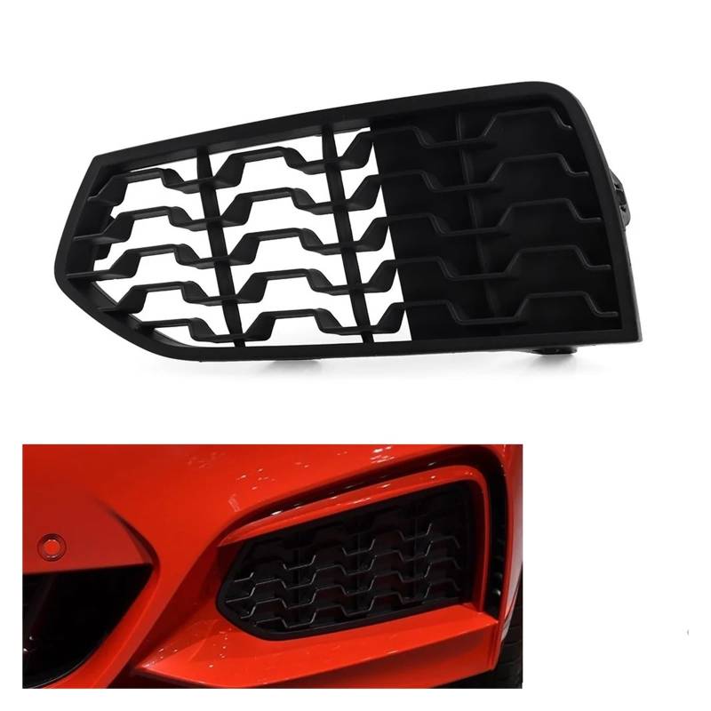 UTSKWD 51118056797 | 51118056798 Kühlergrill for Nebelscheinwerfer vorne for die Stoßstange, geschlossenes Gitter ohne Lichtloch | Kompatibel mit BMW 2er F22 F23 M Sport(Left) von UTSKWD