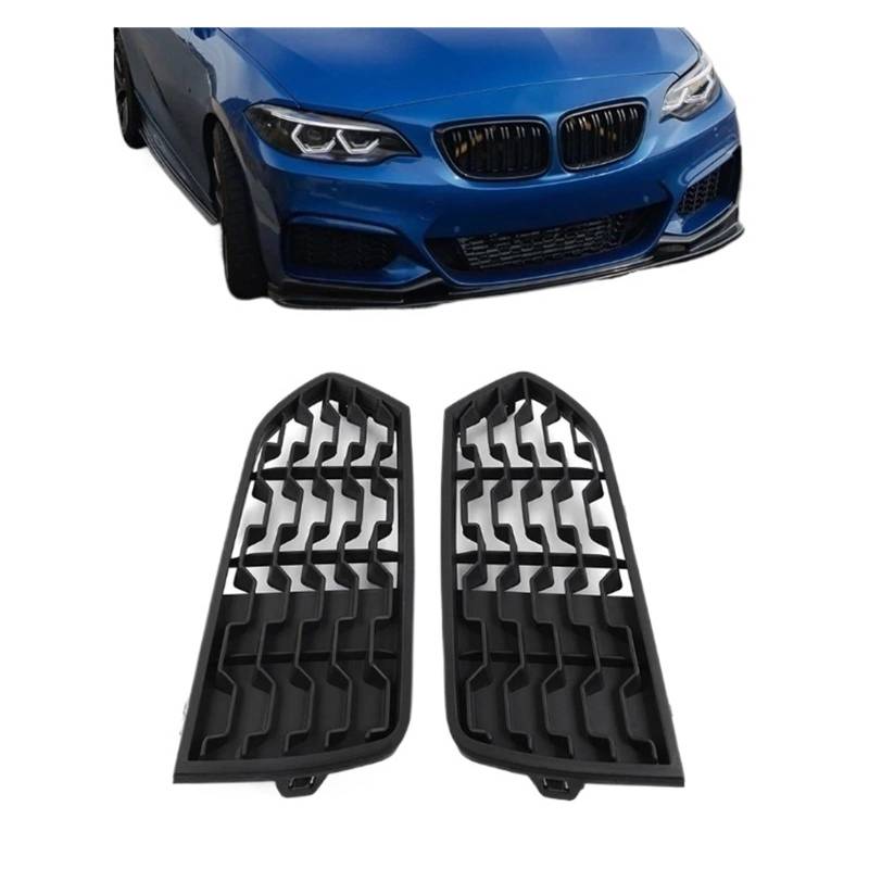UTSKWD 51118056797 | 51118056798 Kühlergrill for Nebelscheinwerfer vorne for die Stoßstange, geschlossenes Gitter ohne Lichtloch | Kompatibel mit BMW 2er F22 F23 M Sport(Left+Right) von UTSKWD