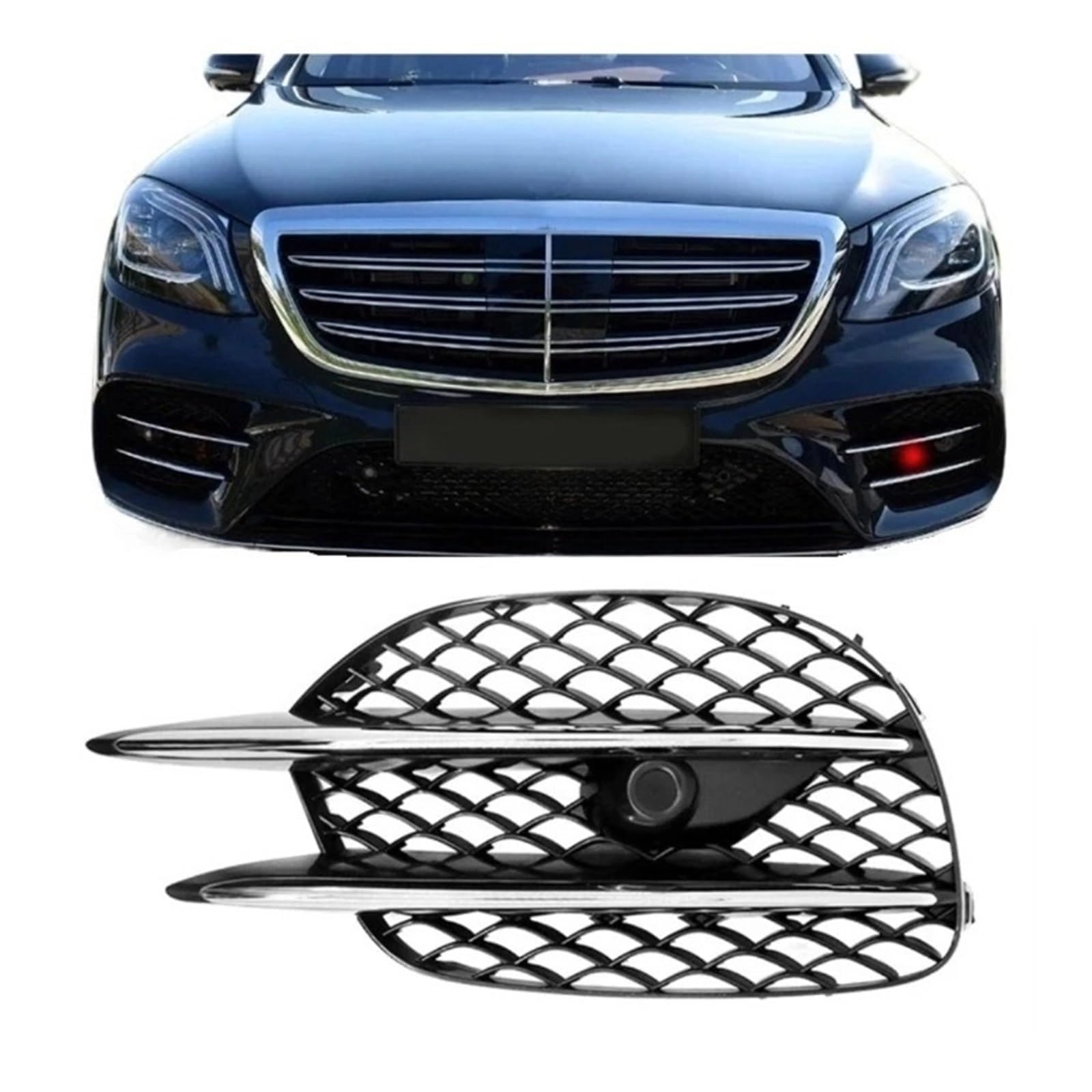 UTSKWD A2228857100 Kühlergrill vorne unten, Stoßstangenkühler, Lufteinlassgitter | Kompatibel mit Mercedes Benz S-Klasse W222 S450L S500L S560 4MATIC(7200 3601 3701 L) von UTSKWD