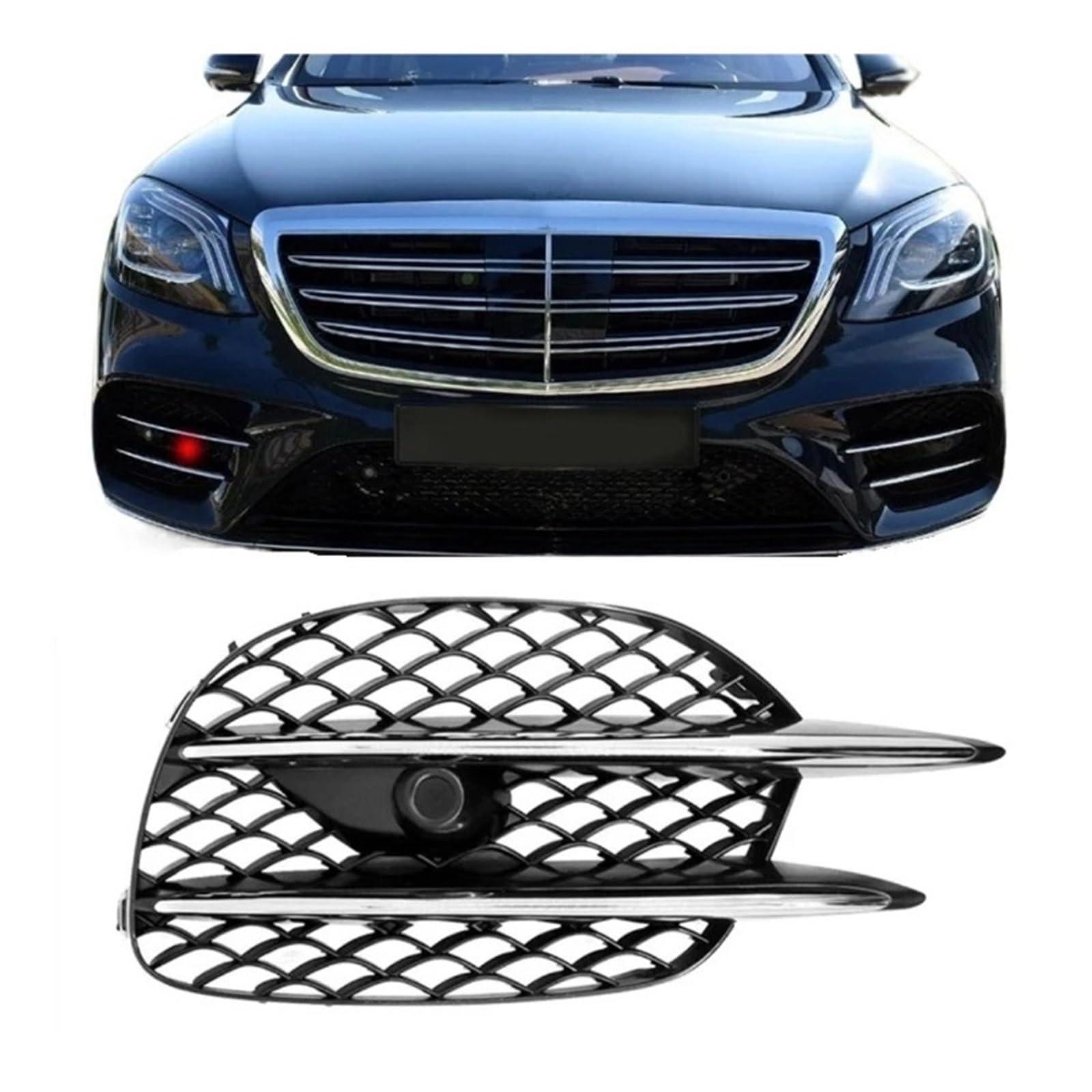 UTSKWD A2228857100 Kühlergrill vorne unten, Stoßstangenkühler, Lufteinlassgitter | Kompatibel mit Mercedes Benz S-Klasse W222 S450L S500L S560 4MATIC(7300 3801 3901 R) von UTSKWD