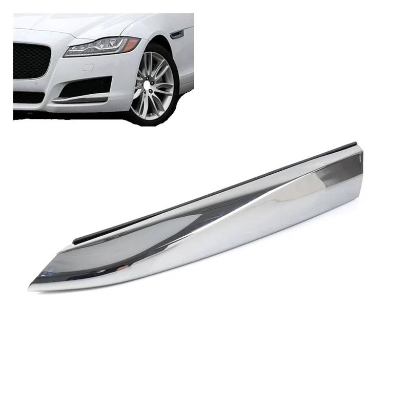 UTSKWD Auto-Frontstoßstange, Nebelscheinwerfer, Kühlergrill, Einsatz, Formleiste, Abdeckung | Kompatibel mit Jaguar XF 2016 2017 2018 2019 2020, Chrom(Left) von UTSKWD