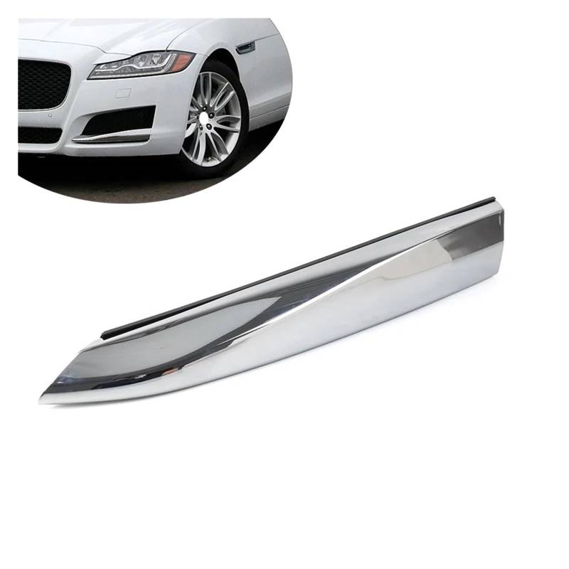 UTSKWD Auto-Frontstoßstange, Nebelscheinwerfer, Kühlergrill, Einsatz, Formleiste, Abdeckung | Kompatibel mit Jaguar XF 2016 2017 2018 2019 2020, Chrom(Left) von UTSKWD