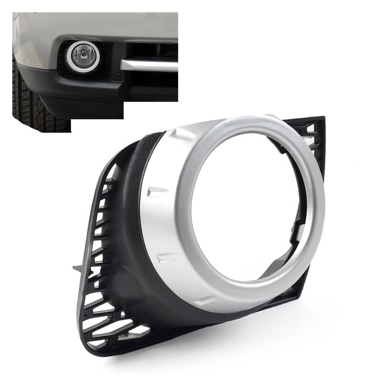 UTSKWD Auto-Nebelscheinwerfer-Grill, Nebelscheinwerferrahmen, Blendenabdeckung, Zubehör | Kompatibel mit Land Rover Range Rover 2010 2011 2012, Schwarz + Silber(Right) von UTSKWD