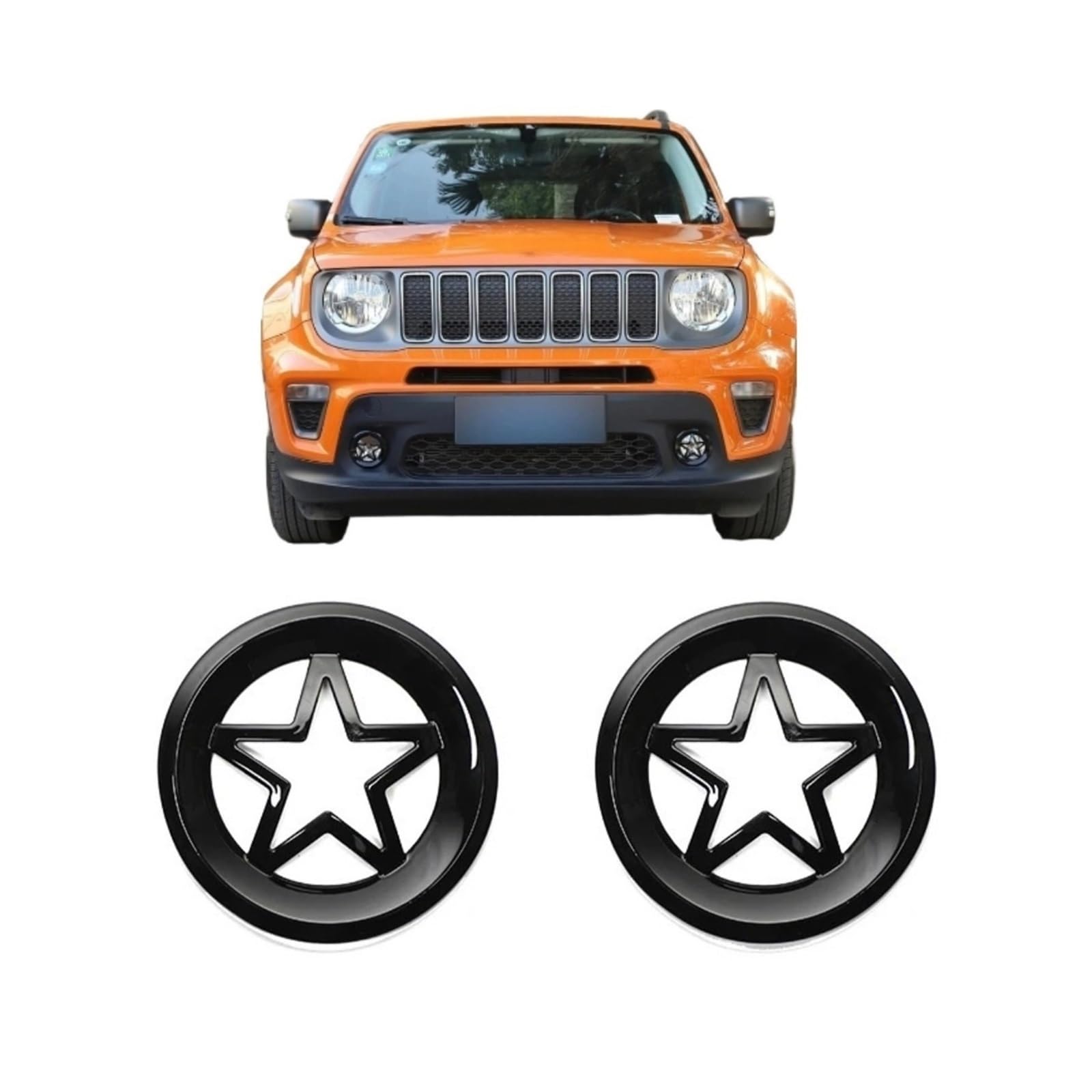 UTSKWD Autolampenhauben | Auto-Frontstoßstange, Nebelscheinwerfer, Kühlergrillabdeckung, unteres Netz | Unterer dekorativer Ring for Autoblinker | Kompatibel mit Jeep Renegade 2019 2020 2021 Zubehör(L UTSKWD Autolampenhauben | Auto-Frontstoßstange, Nebelscheinwerfer, Kühlergrillabdeckung, unteres Netz | Unterer dekorativer Ring for Autoblinker | Kompatibel mit Jeep Renegade 2019 2020 2021 Zubehör(L von UTSKWD