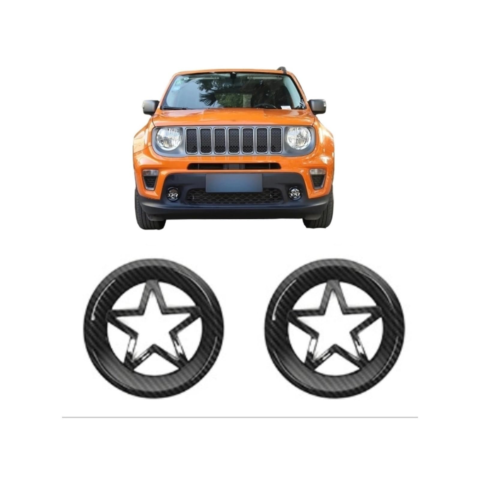 UTSKWD Autolampenhauben | Auto-Frontstoßstange, Nebelscheinwerfer, Kühlergrillabdeckung, unteres Netz | Unterer dekorativer Ring for Autoblinker | Kompatibel mit Jeep Renegade 2019 2020 2021 Zubehör(L UTSKWD Autolampenhauben | Auto-Frontstoßstange, Nebelscheinwerfer, Kühlergrillabdeckung, unteres Netz | Unterer dekorativer Ring for Autoblinker | Kompatibel mit Jeep Renegade 2019 2020 2021 Zubehör(L von UTSKWD