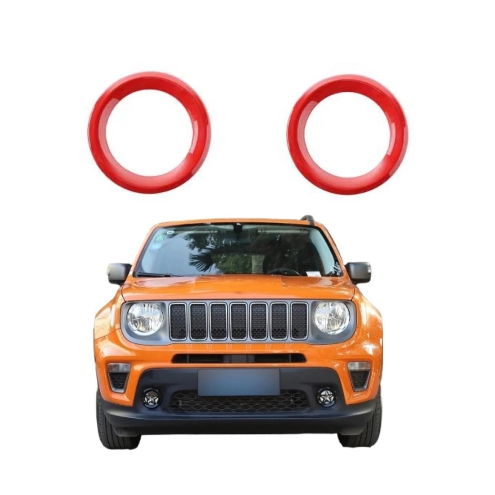 UTSKWD Autolampenhauben | Auto-Frontstoßstange, Nebelscheinwerfer, Kühlergrillabdeckung, unteres Netz | Unterer dekorativer Ring for Autoblinker | Kompatibel mit Jeep Renegade 2019 2020 2021 Zubehör(L UTSKWD Autolampenhauben | Auto-Frontstoßstange, Nebelscheinwerfer, Kühlergrillabdeckung, unteres Netz | Unterer dekorativer Ring for Autoblinker | Kompatibel mit Jeep Renegade 2019 2020 2021 Zubehör(L von UTSKWD
