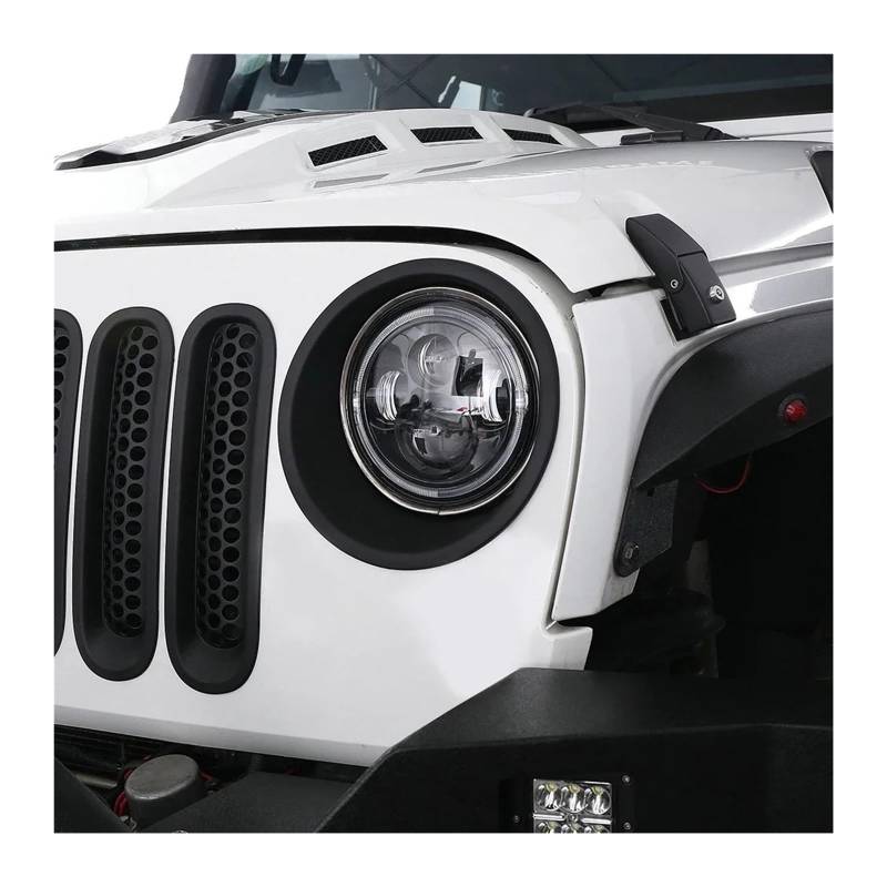 UTSKWD Blenden for Scheinwerferblenden for das Auto | Kompatibel mit Jeep Wrangler JK 2007–2017 Doppelseitige Klebebänder in Automobilqualität, ABS, 240 x 73 mm(Left Trim Cover Bezels 1PCS) von UTSKWD
