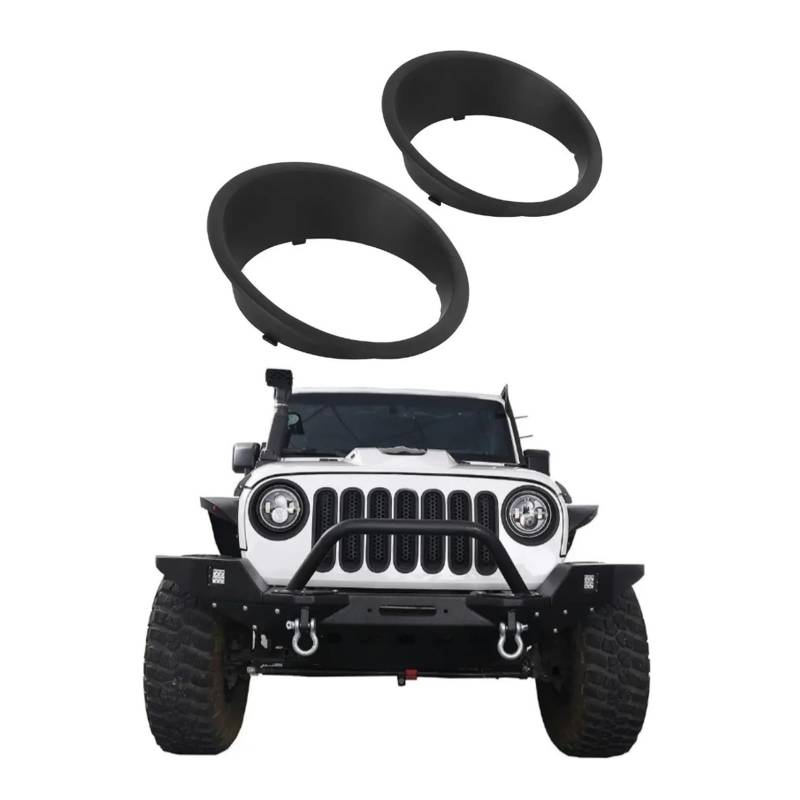UTSKWD Blenden for Scheinwerferblenden for das Auto | Kompatibel mit Jeep Wrangler JK 2007–2017 Doppelseitige Klebebänder in Automobilqualität, ABS, 240 x 73 mm(Pair Trim Cover Bezels 2PCS) von UTSKWD
