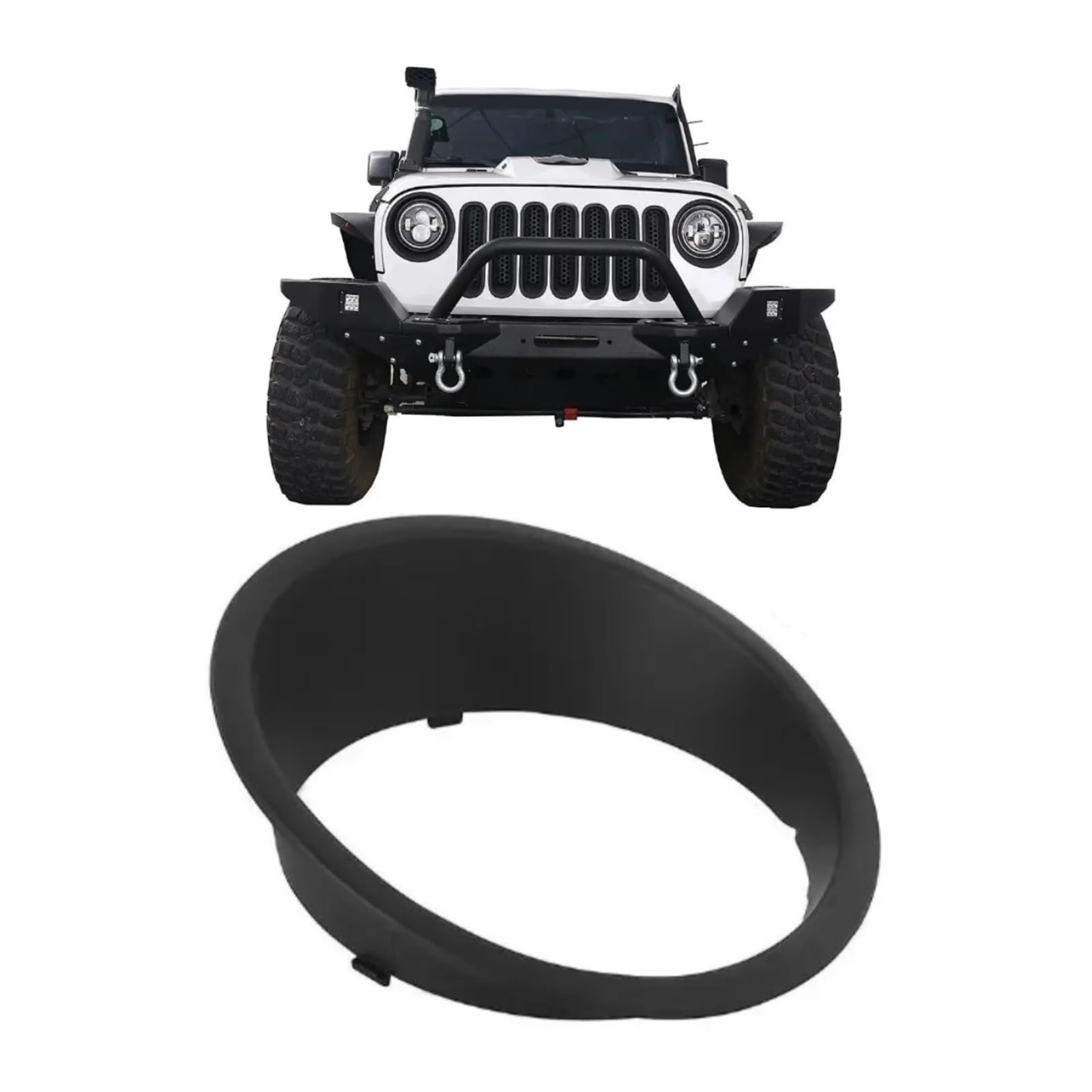 UTSKWD Blenden for Scheinwerferblenden for das Auto | Kompatibel mit Jeep Wrangler JK 2007–2017 Doppelseitige Klebebänder in Automobilqualität, ABS, 240 x 73 mm(Right Trim Cover Bezels 1PCS) von UTSKWD