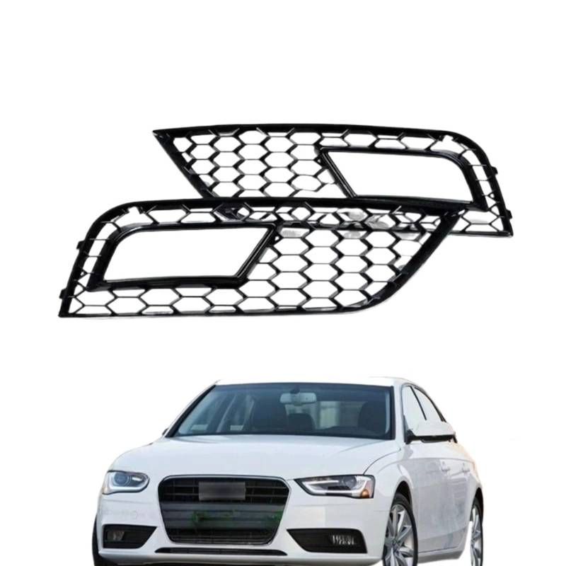 UTSKWD Blendrahmen for Nebelscheinwerfer an der vorderen Stoßstange des Autos, kompatibel mit Audi A4 B8.5 Facelift-Modellen 2013 2014 2015 2016(1 Pair Black) von UTSKWD