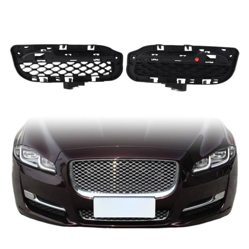 UTSKWD C2D27003 Autostoßstange Nebelscheinwerfergitter Nebelscheinwerfer Grillschutz ABS-Verkleidung | Kompatibel mit Jaguar XJ 2016 2017 2018 2019 2020 2021 von UTSKWD